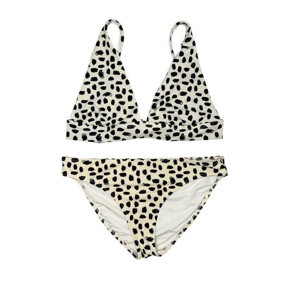 Aerie Women’s M/L Bikini Swimsuit Animal Print Cheeky Plunge - Picture 1 of 9